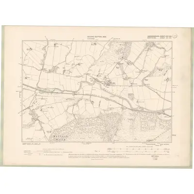 1902 Map of Banffshire Sheet XIV.SE, 1905 Print