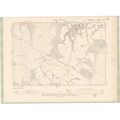 1902 Map of Banffshire Sheet XIX.NW, 1905 Print