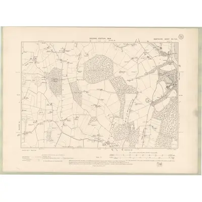 1902 Map of Banffshire Sheet XVI.NE, 1904 Print