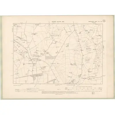 1902 Map of Banffshire Sheet XVI.NW, 1905 Print