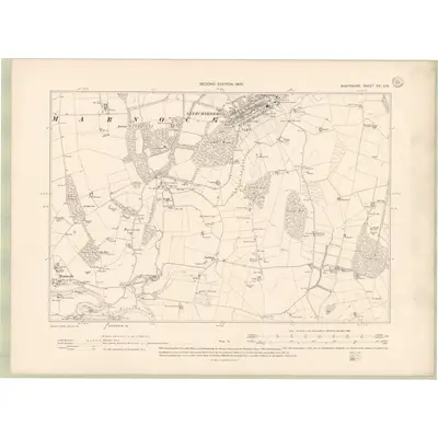 1902 Map of Banffshire Sheet XVI.SW, 1905 Print