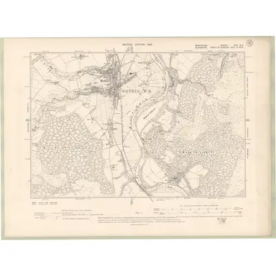 1902 Map of Banffshire Sheet XVIII.NE, 1905 Print