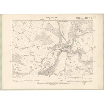 1902 Map of Banffshire Sheet XVIII.SE, 1905 Print