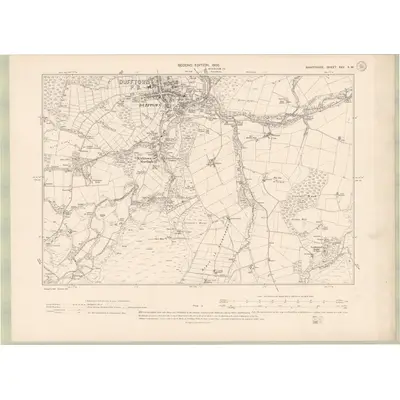 1902 Map of Banffshire Sheet XXV.SW, 1905 Print
