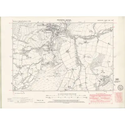 1938 Map of Banffshire Sheet XXV.SW, 1949 Print