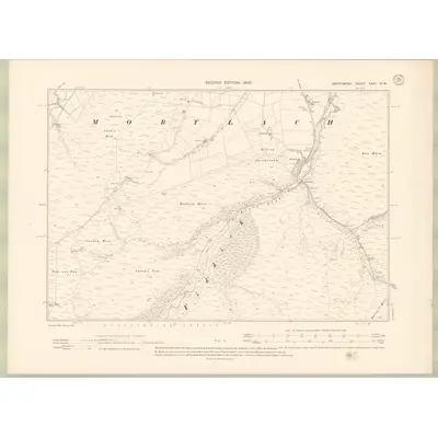 1902 Map of Banffshire Sheet XXXI.NW, 1905 Print