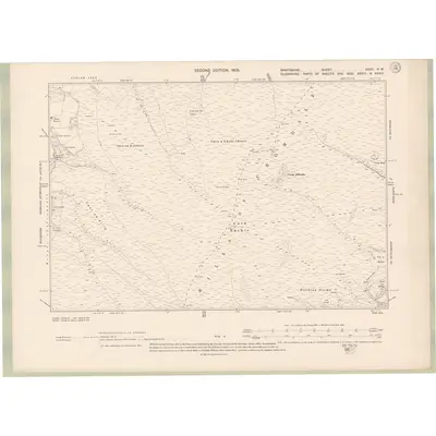 1900 Map of Banffshire Sheet XXXV.NW, 1905 Print