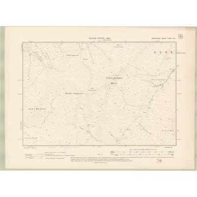 1900 Map of Banffshire Sheet XXXVI.NE, 1903 Print