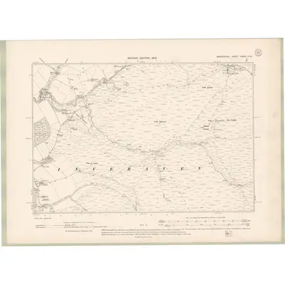 1900 Map of Banffshire Sheet XXXVI.NW, 1905 Print