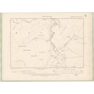 1900 Map of Banffshire Sheet XXXVII.NE, 1905 Print