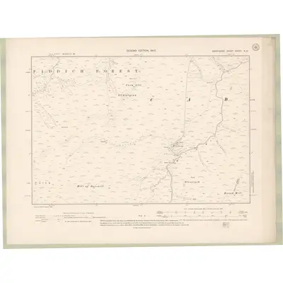 1900 Map of Banffshire Sheet XXXVII.NW, 1905 Print