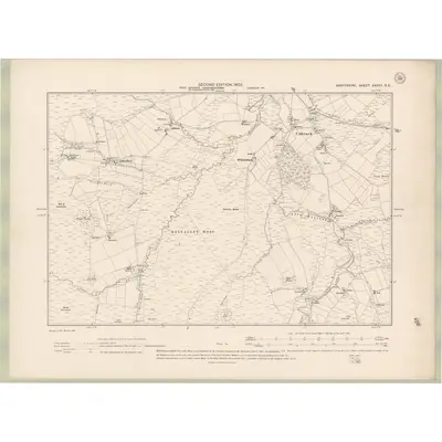 1900 Map of Banffshire Sheet XXXVII.SE, 1905 Print