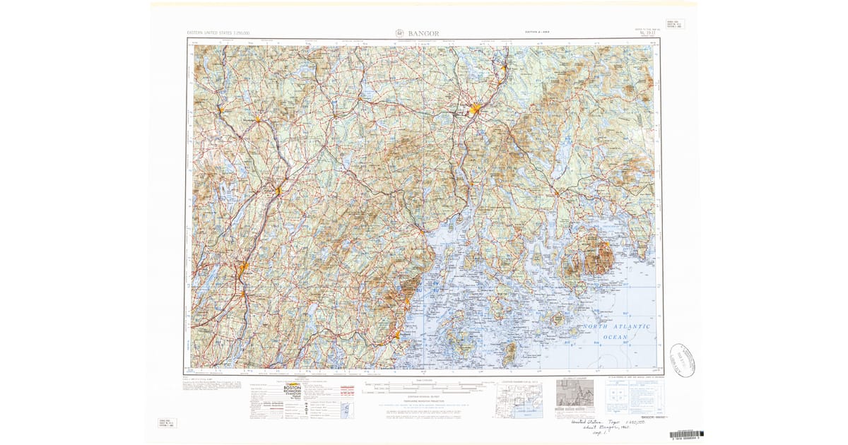 1960s Maps of Steuben ME Pastmaps - Bangor Penobscot County Me Usgs Topo 1960 Og 1200x630 