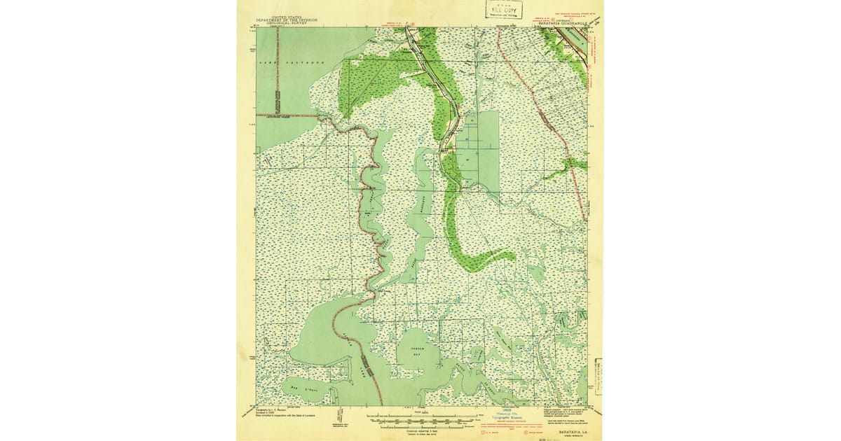 1940s Maps of Star LA Pastmaps - Barataria Jefferson County La Usgs Topo 1941 Og 1200x630