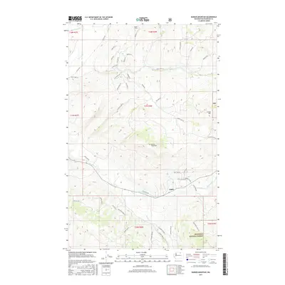 2017 Map of Barker Mountain, 2017 Print