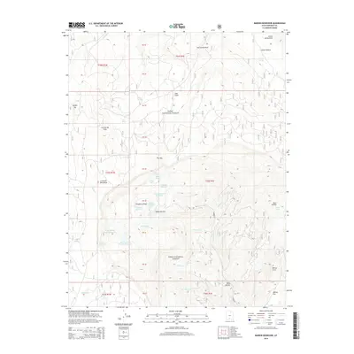 2014 Map of Barker Reservoir, 2014 Print