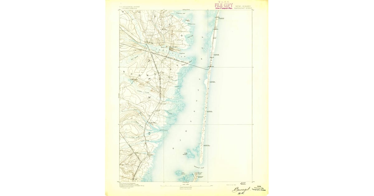 1893 Map of Barnegat, Ocean County, NJ — HighRes Pastmaps