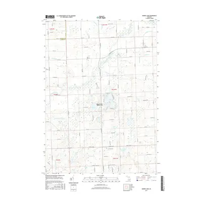 2017 Map of Barnes Lake, 2017 Print