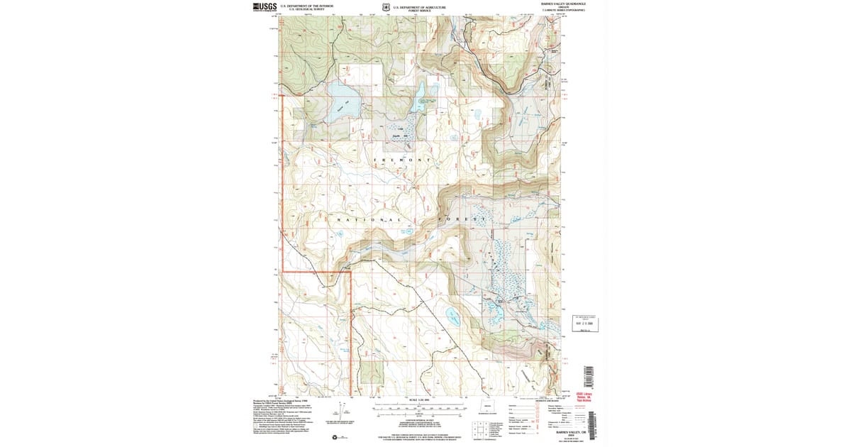 2004 Map of Barnes Valley, Klamath County, OR — High-Res | Pastmaps