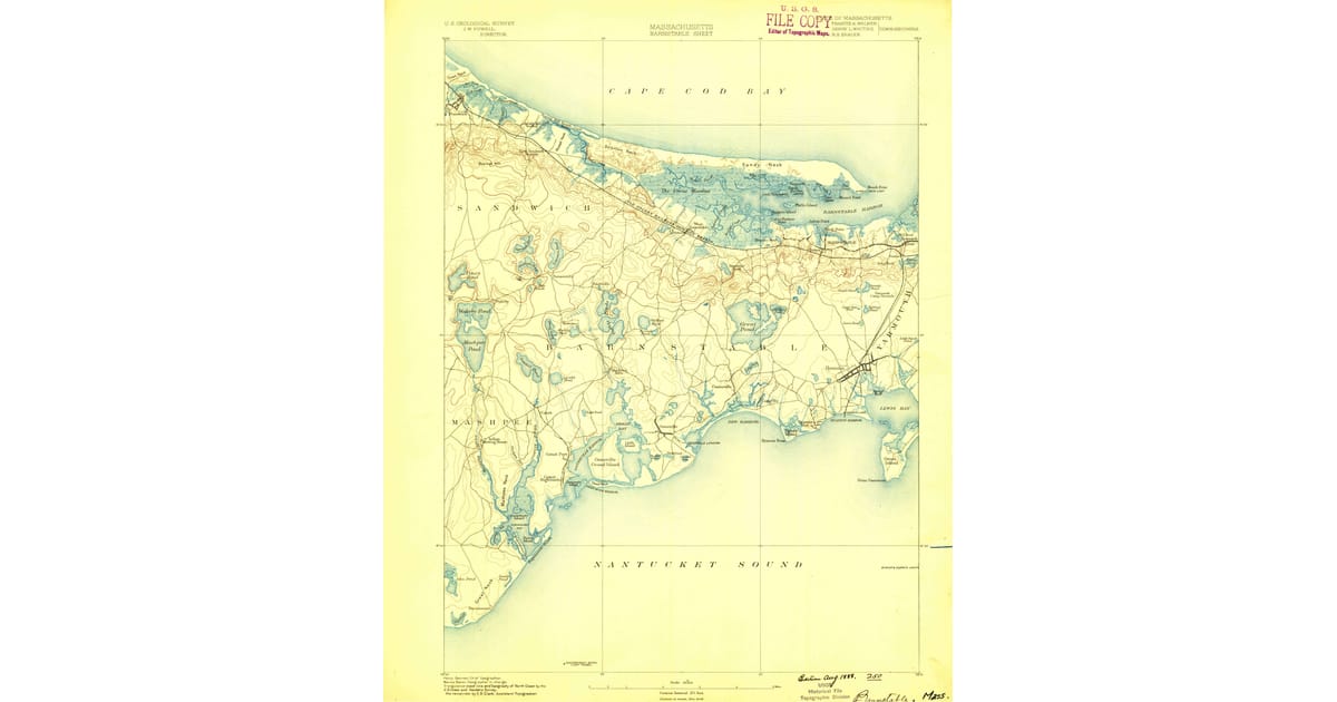 1888 Map of Barnstable, Barnstable County, MA — High-Res | Pastmaps
