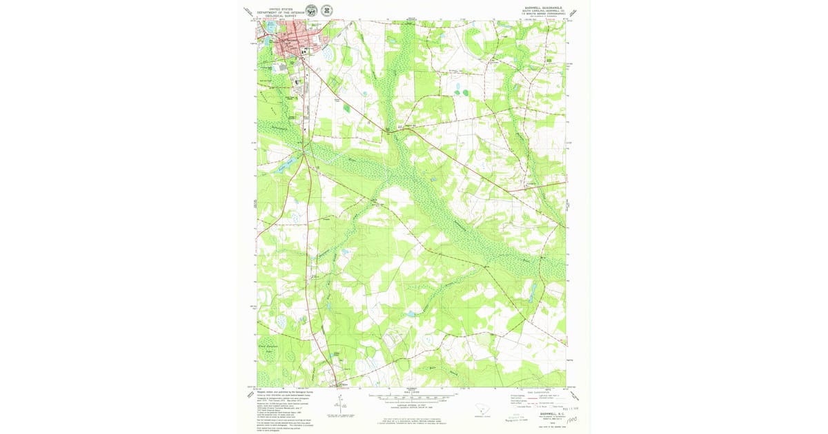 1979 Map of Barnwell, SC — High-Res | Pastmaps