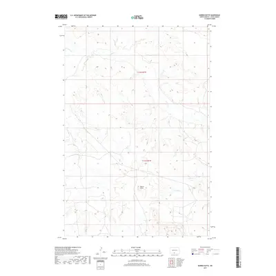 2017 Map of Barren Butte, 2017 Print