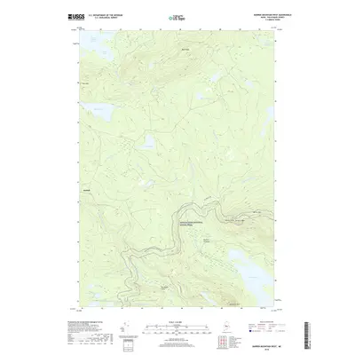 2018 Map of Barren Mountain West, 2018 Print