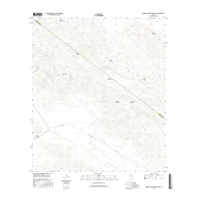 2016 Map of Barrilla Mountains West, 2016 Print