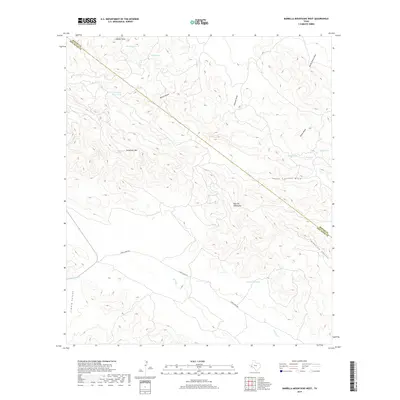 2019 Map of Barrilla Mountains West, 2019 Print