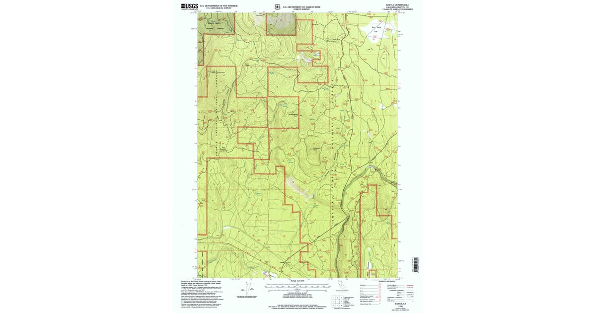 1998 Map of Bartle, CA — High-Res | Pastmaps