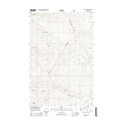 2014 Map of Bassoo Peak, 2014 Print