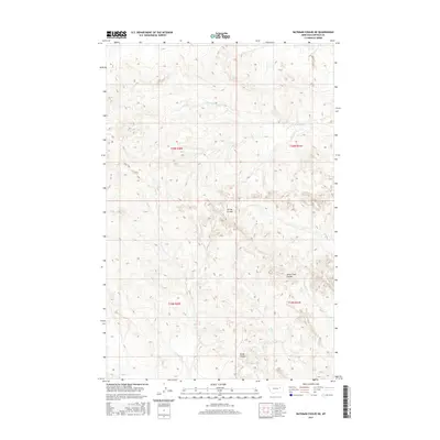 2017 Map of Bateman Coulee NE, 2017 Print