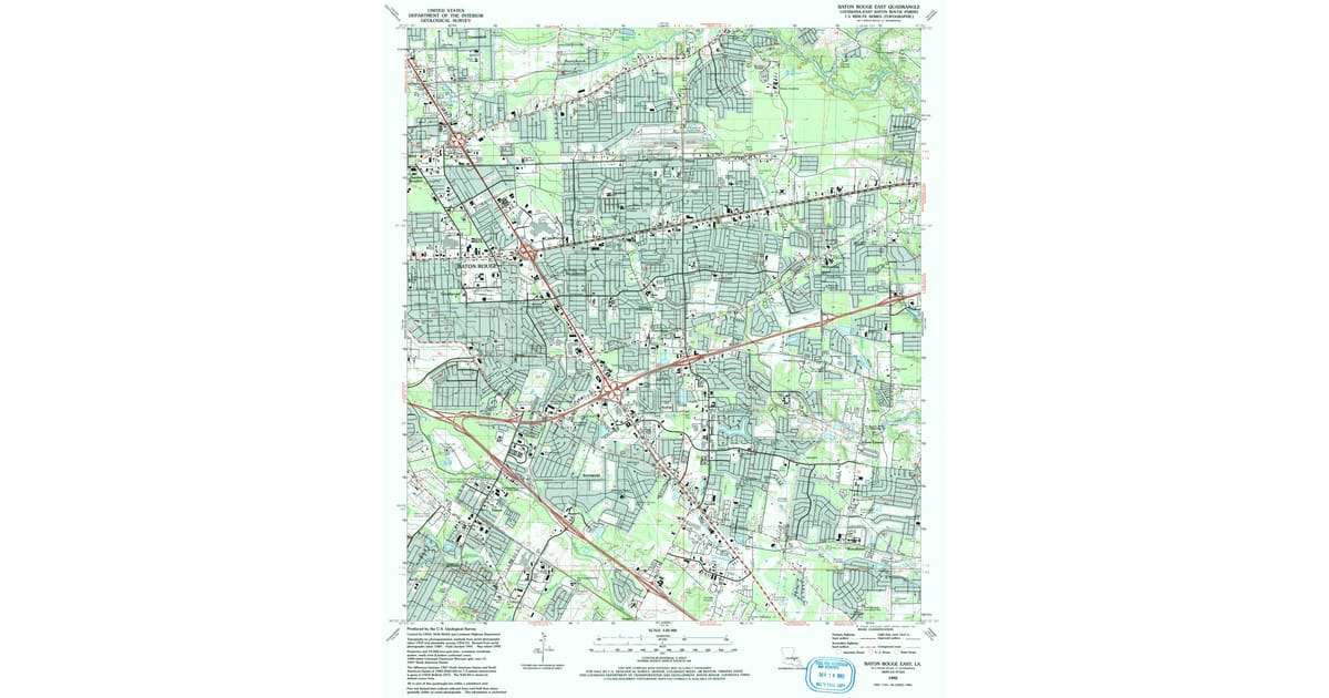 1990s Maps of Park Forest East - Baton Rouge East East Baton Rouge County La Usgs Topo 1992 Og 1200x630