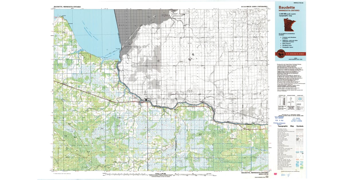 1970s Maps of Baudette MN Pastmaps - Baudette Lake Of The Woods County Mn Usgs Topo 1976 P1993 Og 1200x630 