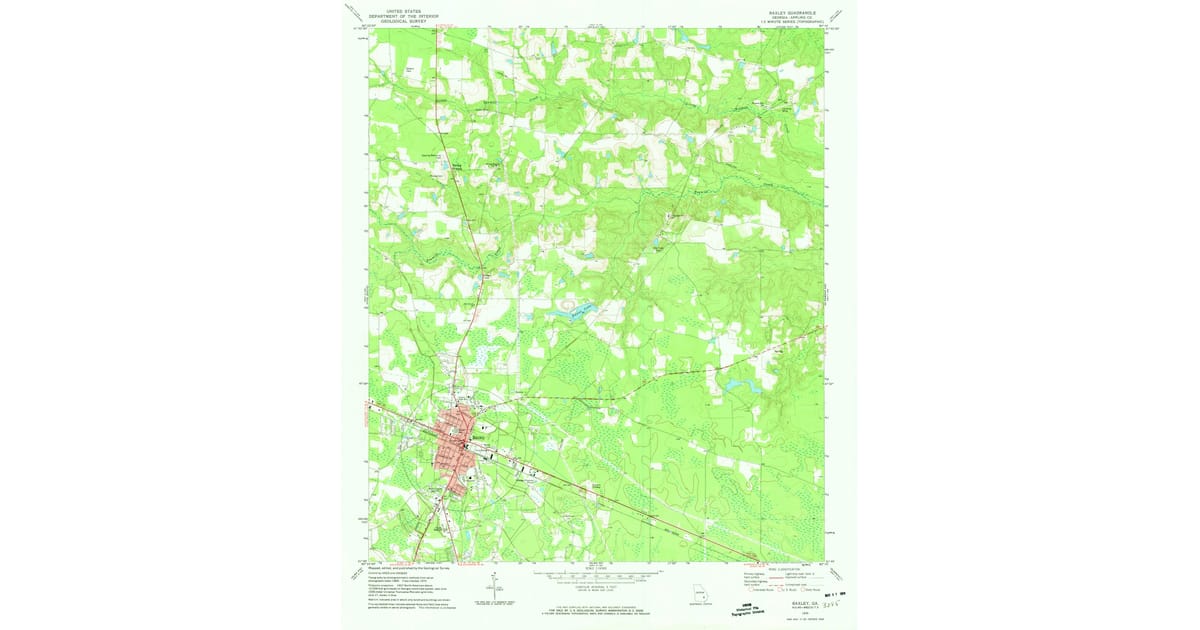 1970 Map of Baxley, GA — High-Res | Pastmaps