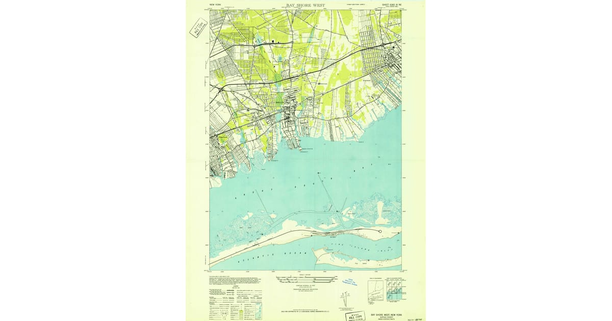 1941 Map of Bay Shore West, Islip, NY — High-Res | Pastmaps