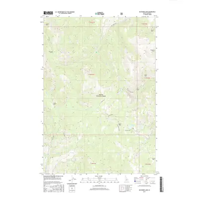 2017 Map of Bayhorse Lake, 2017 Print