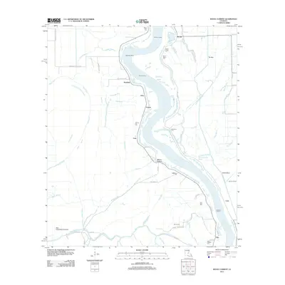 2012 Map of Bayou Current, 2012 Print