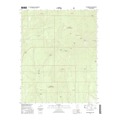 2017 Map of Bear Springs Peak, 2017 Print