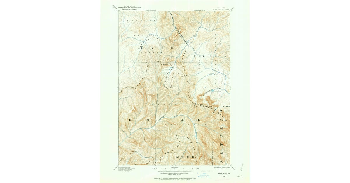 Old Maps of Boise County, ID for Academic Research Pastmaps