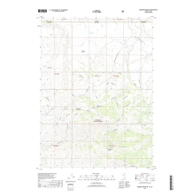 2018 Map of Bearpaw Mountain, 2018 Print