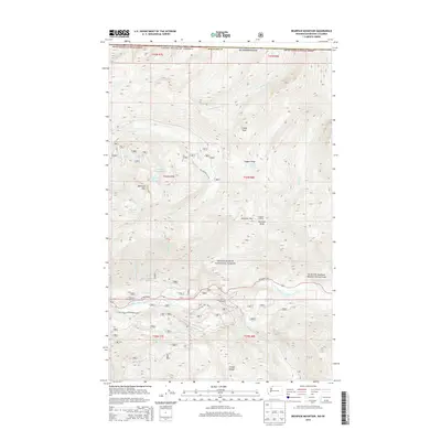 2014 Map of Bearpaw Mountain, 2014 Print