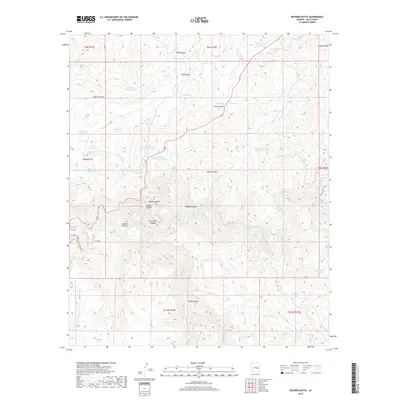 2018 Map of Beckers Butte, 2018 Print