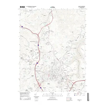 2014 Map of Beckley, 2014 Print