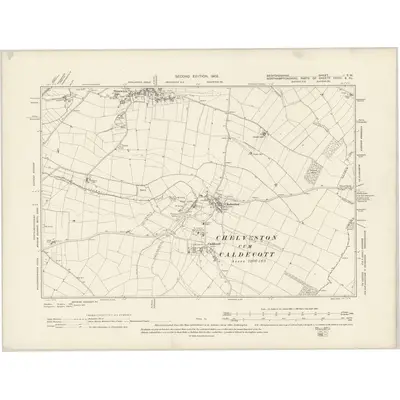 1899 Map of Bedfordshire I.SW, 1902 Print