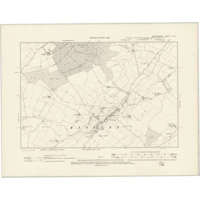 1900 Map of Bedfordshire IV.SE, 1902 Print