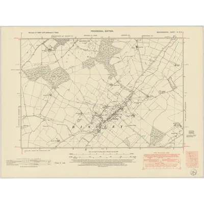 1950 Map of Bedfordshire IV.SE, 1951 Print