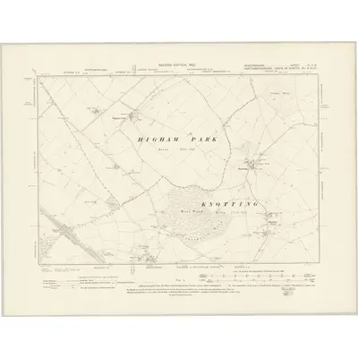 1899 Map of Bedfordshire IV.SW, 1902 Print