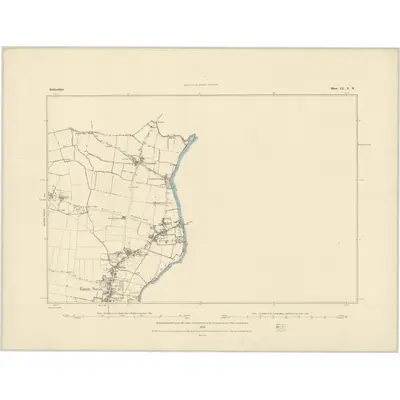 1882 Map of Bedfordshire IX.NW, 1884 Print