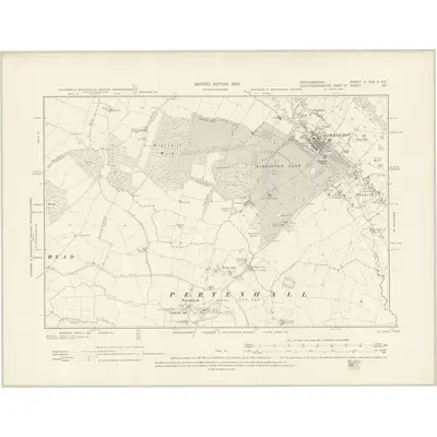 1900 Map of Bedfordshire V.NW & NE, 1902 Print